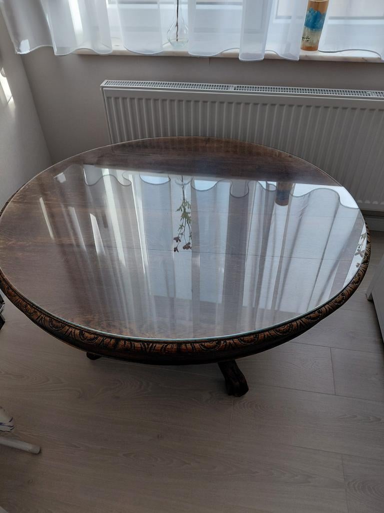 Salontafel antiek Vossekop, Ophalen, 100 tot 150 cm, 50 tot 75 cm, Eikenhout