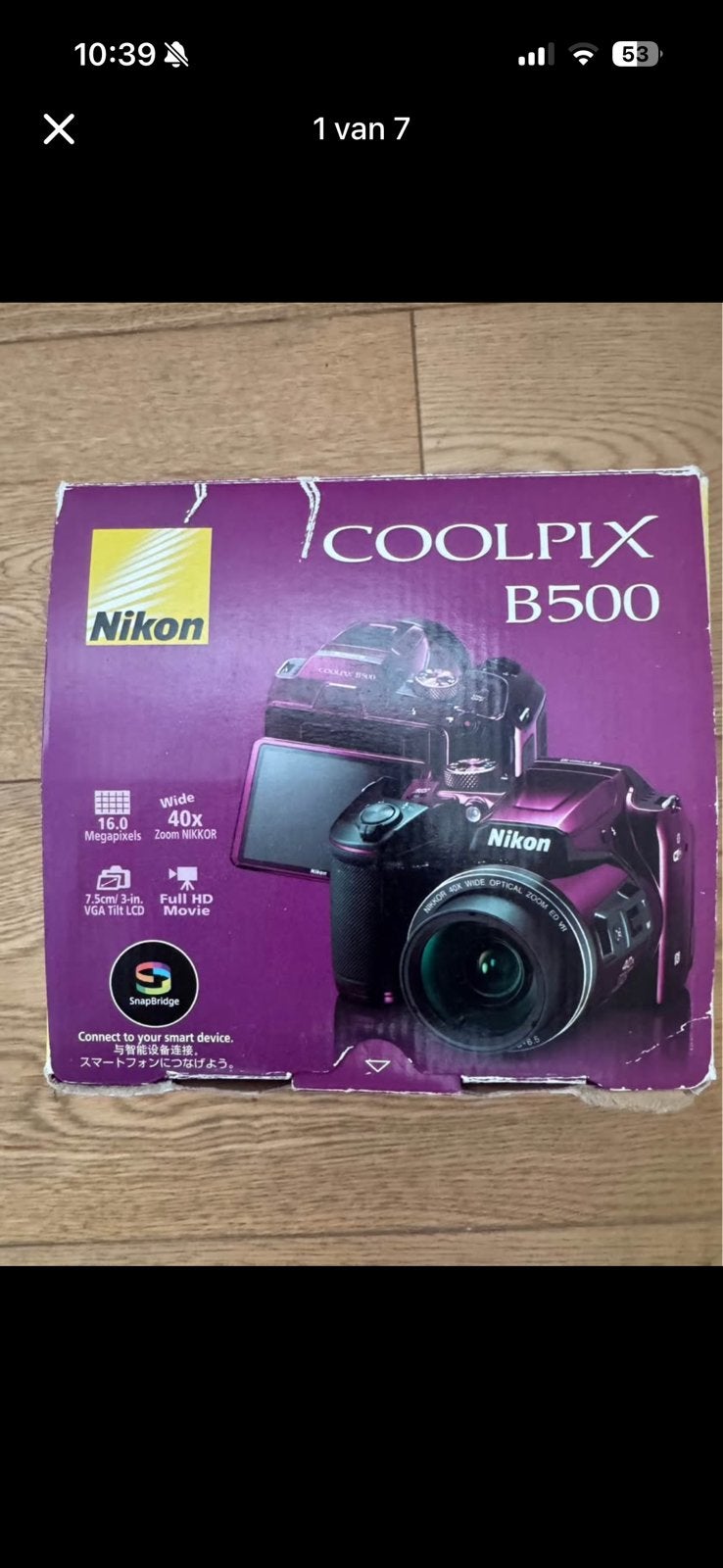 Fotocamera Coolpix b500 met 512gb  mag weg voor 350 euro, Enlèvement, Comme neuf