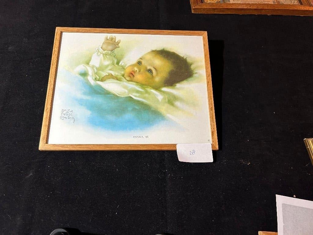 Tirage d'art ancien Awakening Bessie Pease Gutmann, Encadré, Enlèvement, Lithographie, Portraits et figures