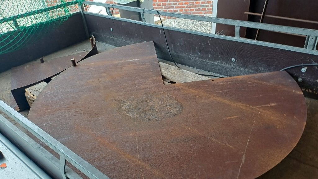 ronde stalen plaat, Ophalen of Verzenden, Gebruikt, Minder dan 20 mm
