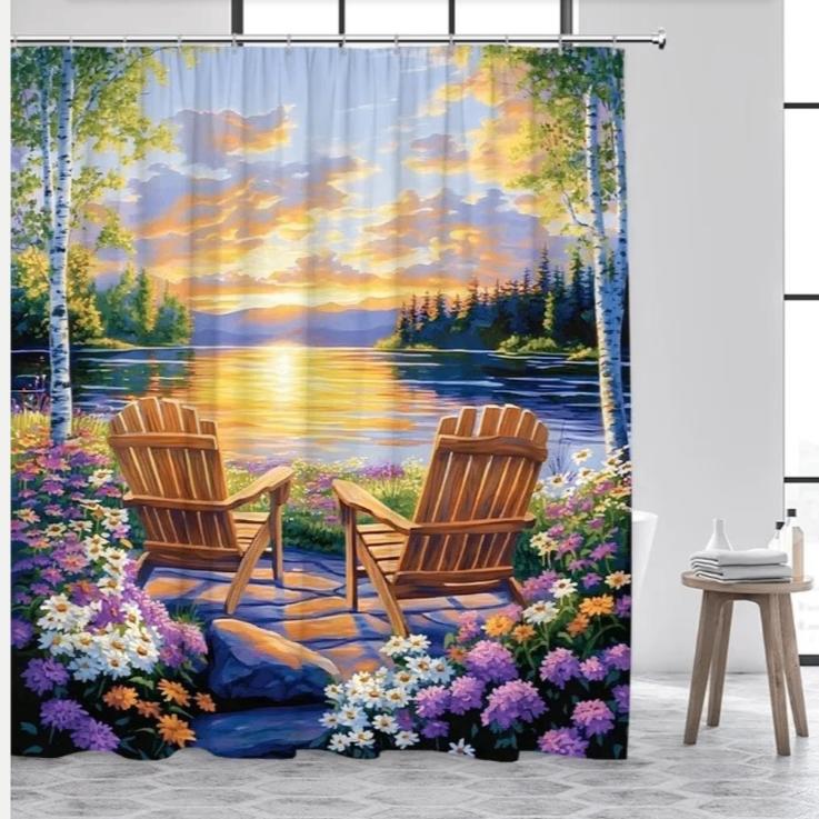 Rideaux de douche Summer Beach Views (180 x 200 cm), Enlèvement ou Envoi, Neuf