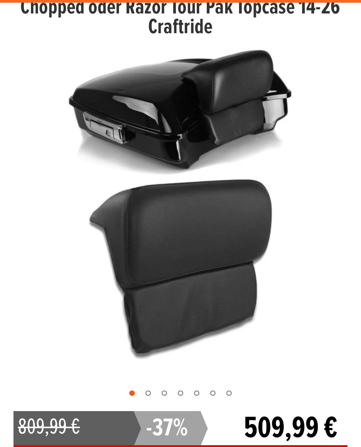 Tourpakket, topkoffer Harley Razor, Motoren, Ophalen of Verzenden