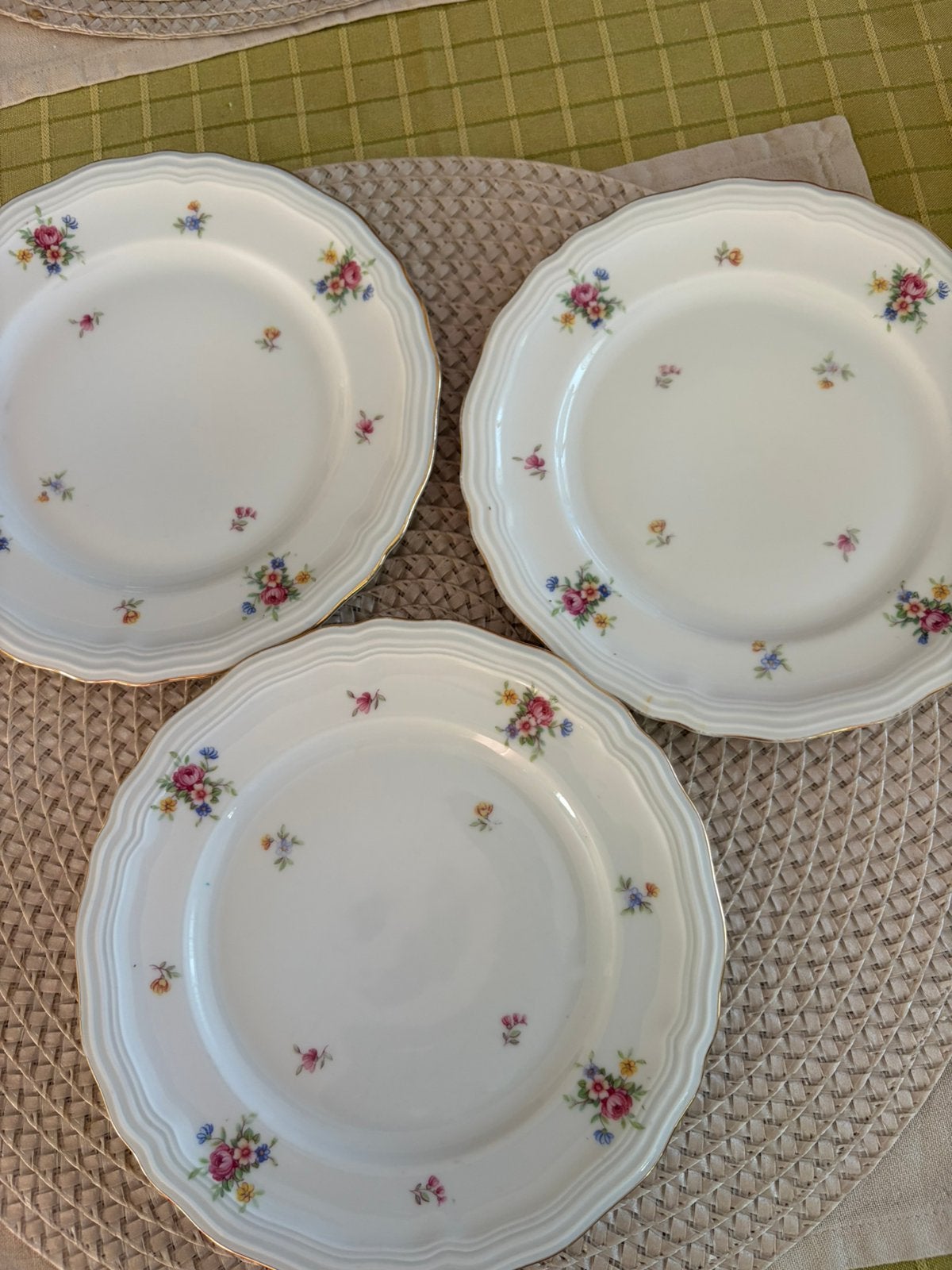 3 vintage porseleinen bordjes Bavaria, Ophalen of Verzenden