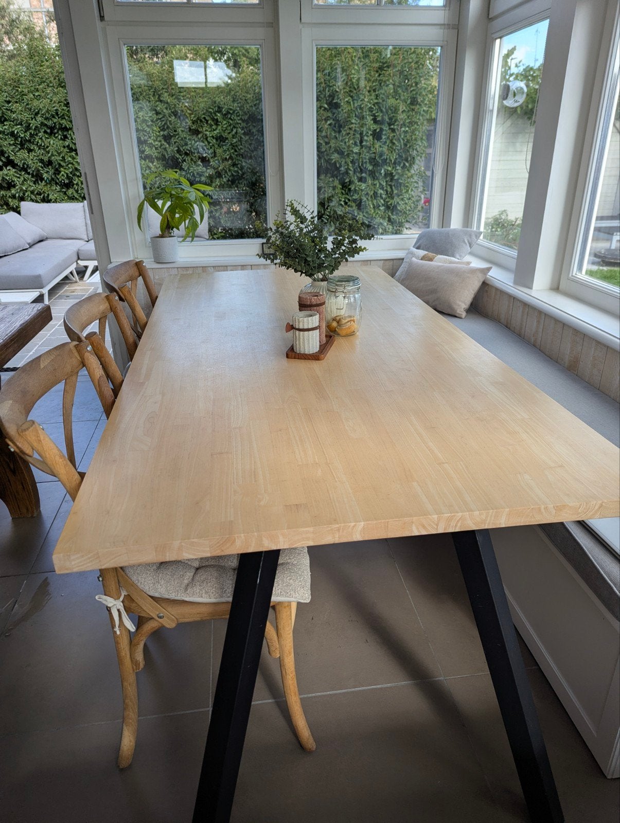 houten tafel 2m lang, Huis en Inrichting, Ophalen