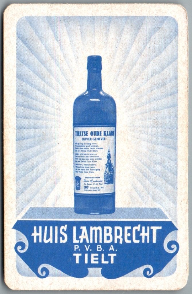 speelkaart - LK15698 - Lambrecht Tielt (bl blauw), Ophalen of Verzenden, Zo goed als nieuw, Speelkaart(en)