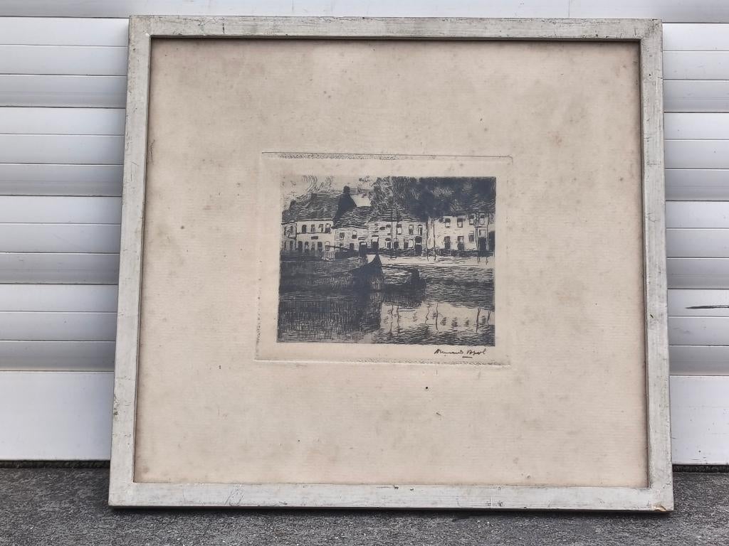 Gravure signe Armand apol, Antiquités & Art, Enlèvement ou Envoi, Gravure