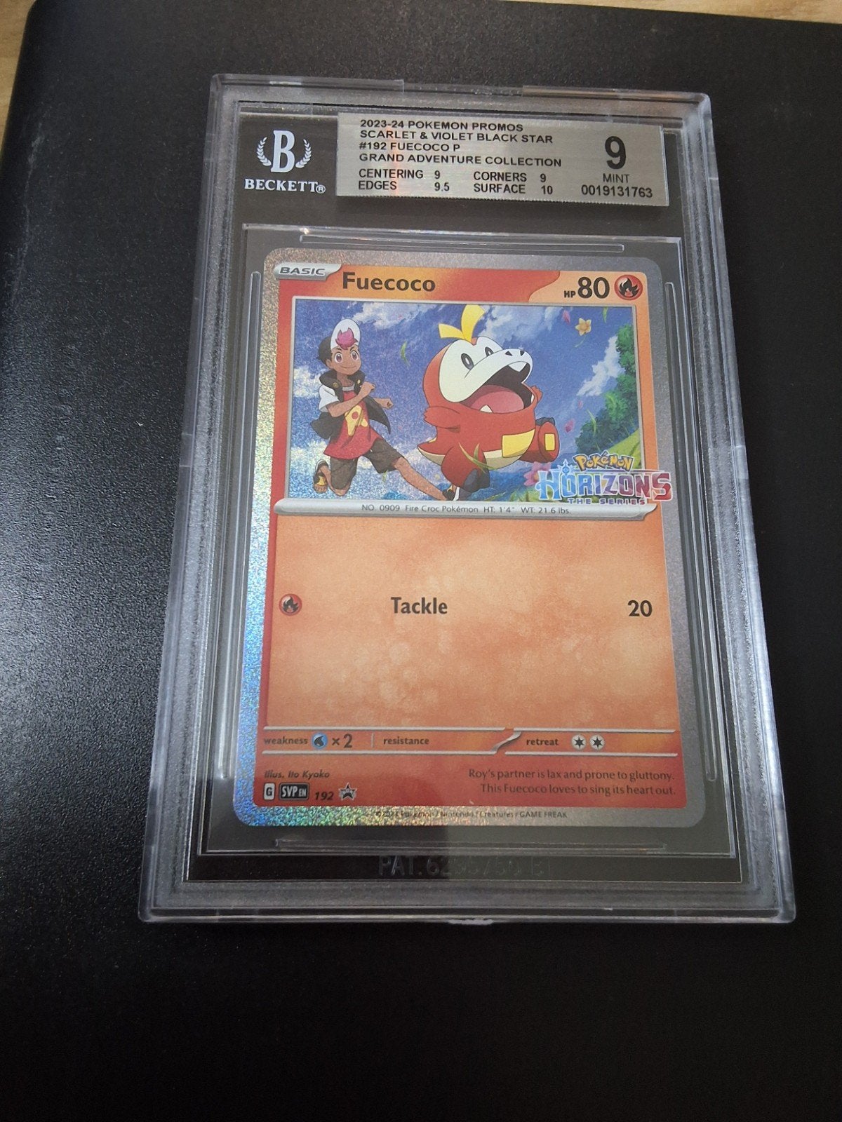 Fuecoco #192 Black Star Promo (Horizons) — BGS 9 Mint, Enlèvement