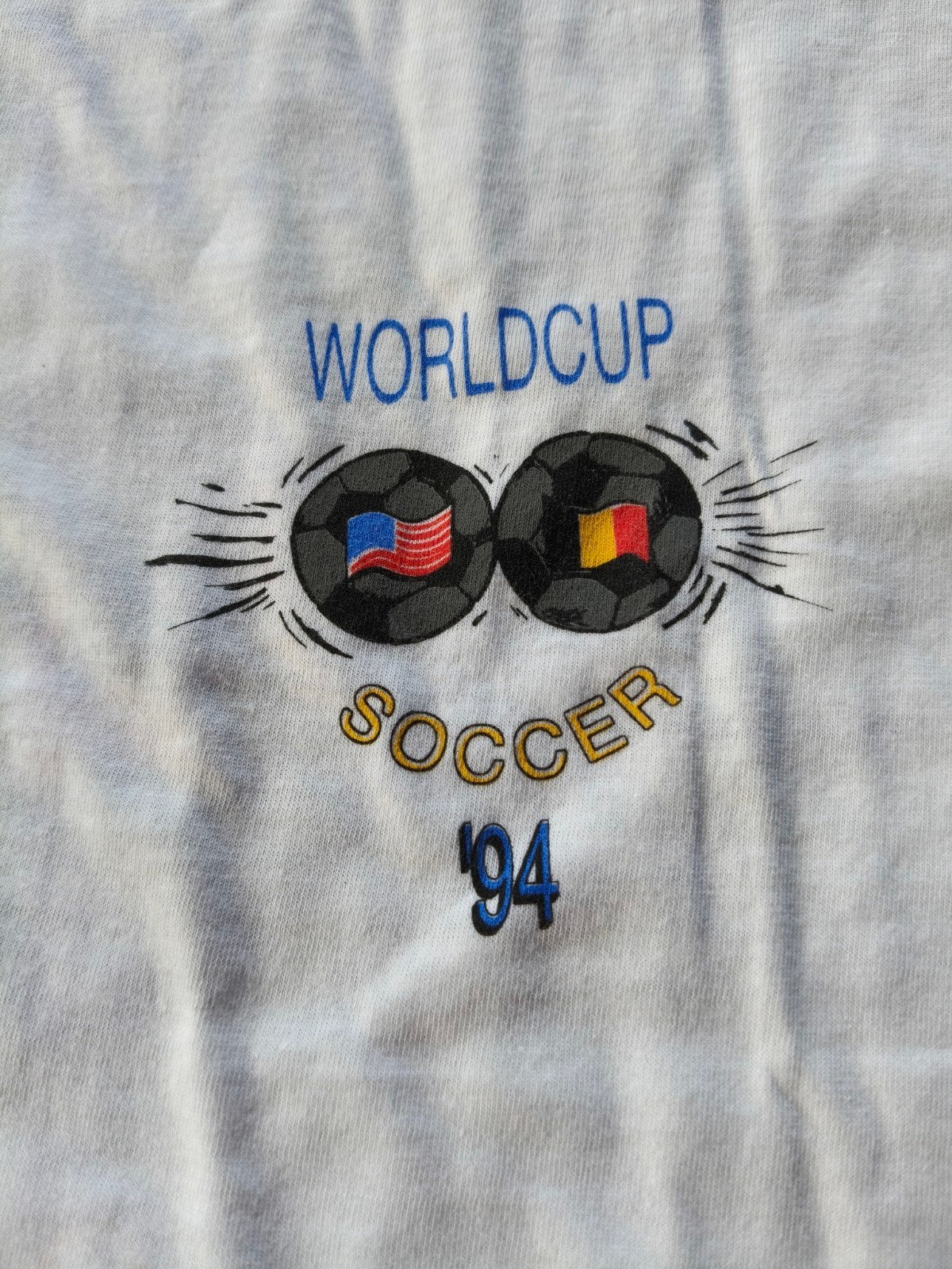 T-shirt voetbal '94. Maat L. Voor verzamelaars., Kleding | Heren, Ophalen, Maat 52/54 (L), Wit
