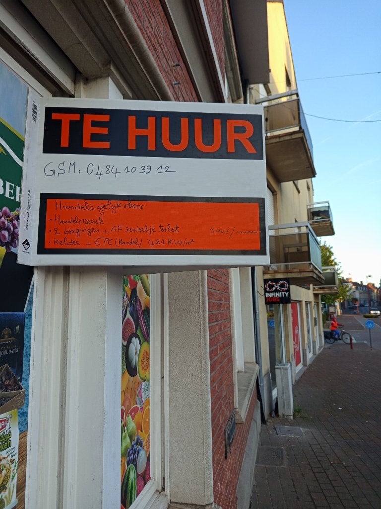 Handelspand te huur / commerce a louer, Immo, Overige soorten, Direct bij eigenaar, Provincie West-Vlaanderen