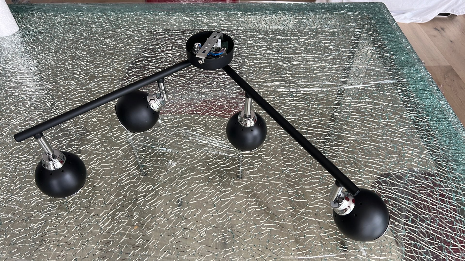 Verlichtingsarmatuur 4 kantelbare led-spots GU10, Enlèvement ou Envoi, Comme neuf, LED, GU10