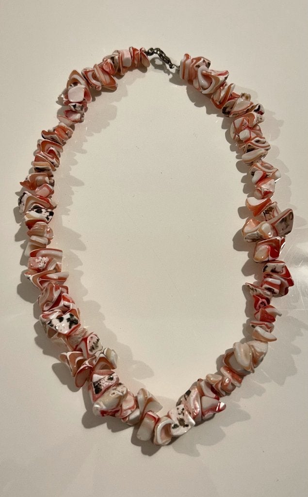 Rood-witte halsketting, Bijoux, Sacs & Beauté, Colliers, Enlèvement ou Envoi, Neuf, Rouge