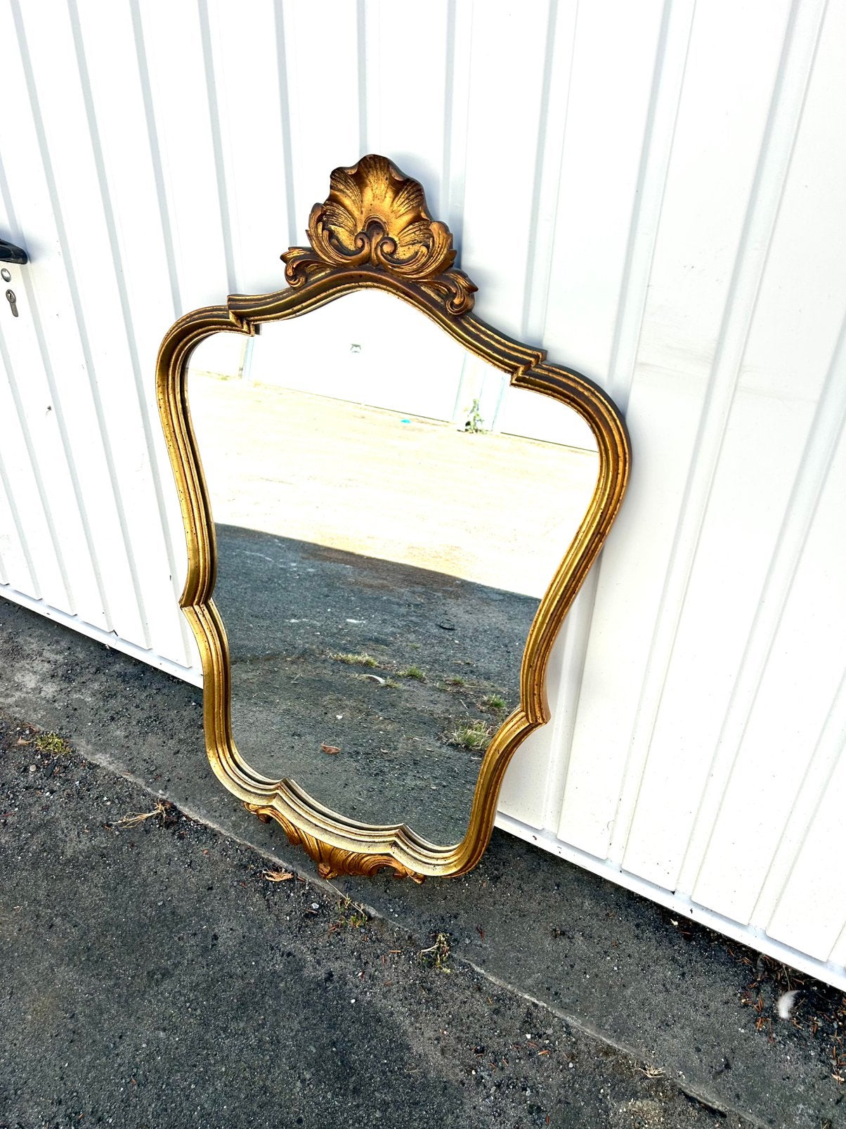Miroir vintage doré à la feuille 81 x 49 cm, Enlèvement