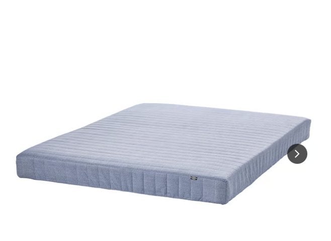 VADSÖ - Binnenveringsmatras, stevig/lichtblauw, Ophalen, 140 cm, Zo goed als nieuw, Twijfelaar