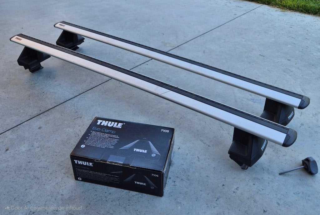 Thule Wingbar Evo dragers + bars, Ophalen, Gebruikt