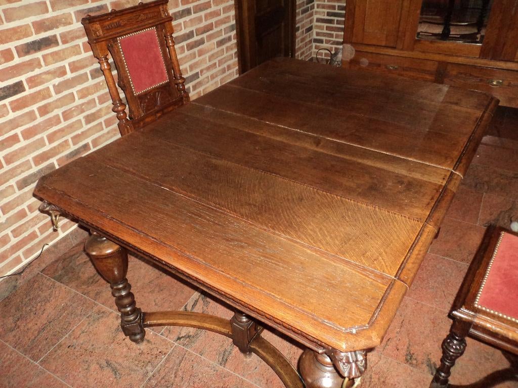 Houten Vierkant eiken tafel, Maison & Meubles, Tables | Tables d'appoint, Enlèvement, Utilisé, Carré