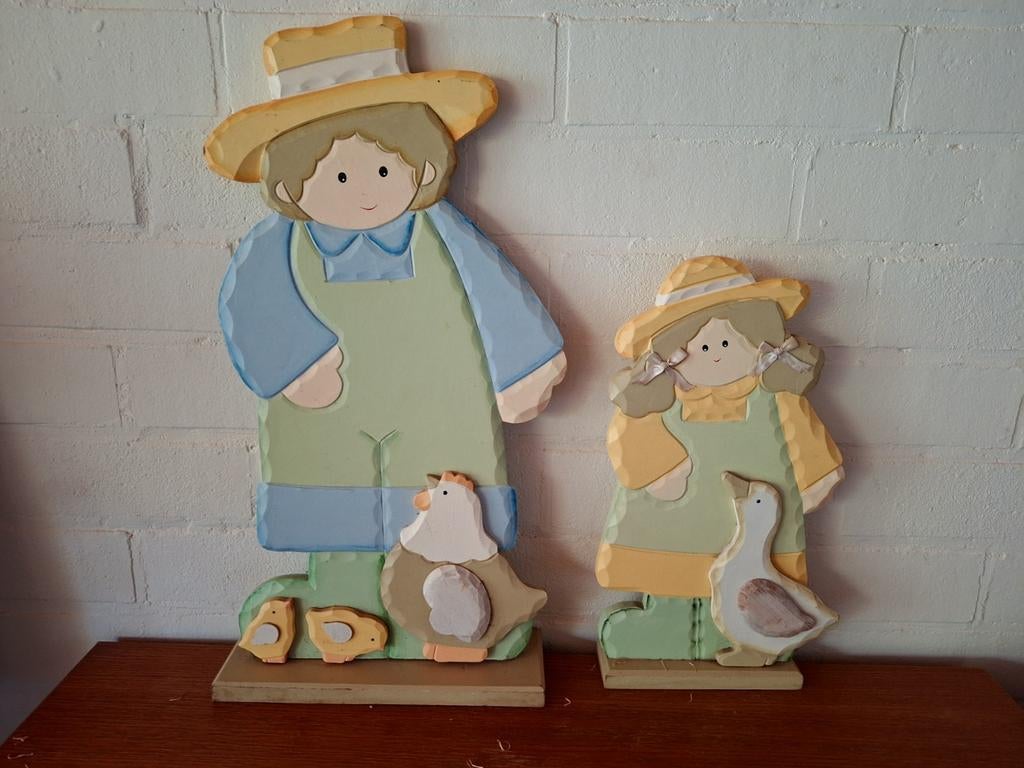 Houten decoratieve figuren, boerderij, Enlèvement