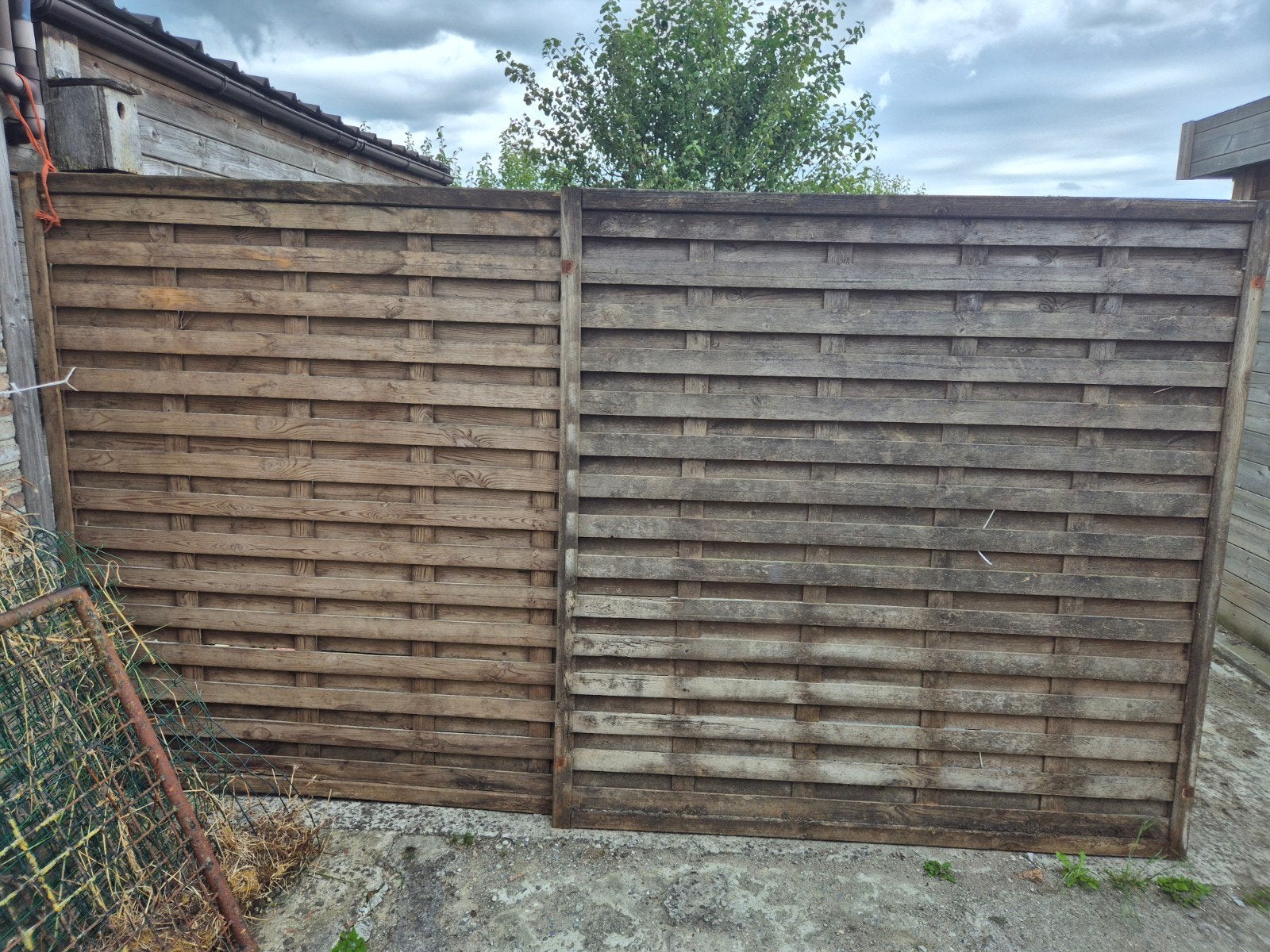 2 houten schutting, Jardin & Terrasse, Palissades, Enlèvement