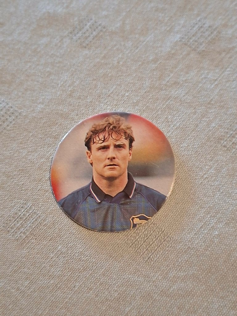 Panini Cap - Snickers/Euro96/Stewart McKimmie/Schotland, Verzamelen, Ophalen of Verzenden, Gebruikt, Overige typen