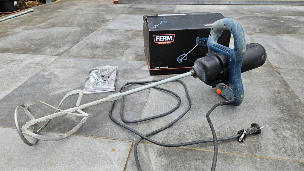 Ferm cementmixer 1400w, Doe-het-zelf en Bouw, Ophalen, Gebruikt