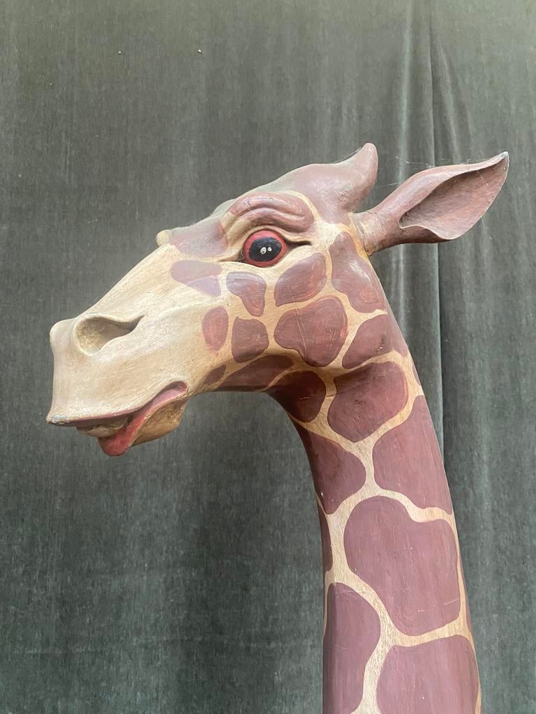 Grote giraffe in hout, Ophalen