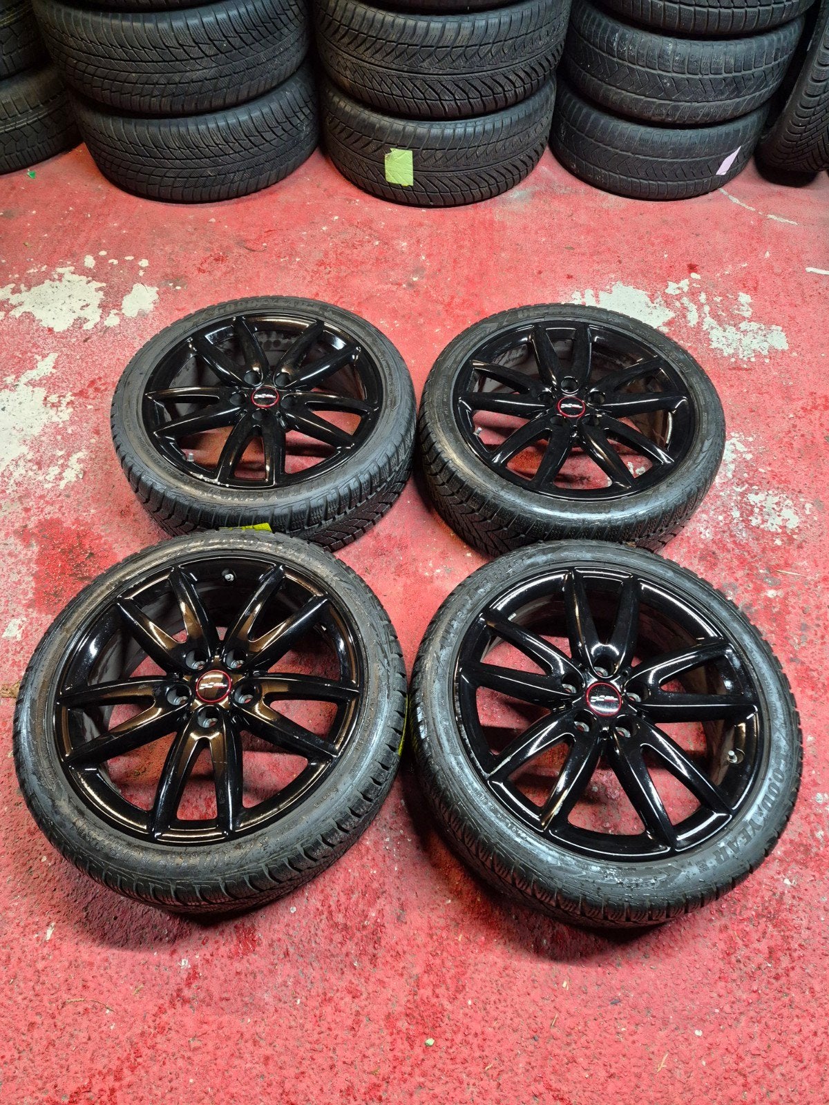 Originele MINI 18" velgenset JCW Clubman F54 5x112, Auto-onderdelen, Ophalen, 18 inch, Gebruikt, Banden en Velgen