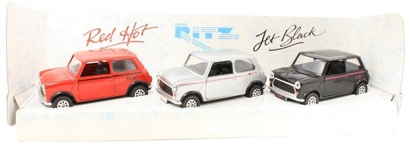 Mini Red Hot,Ritz en Jet Black Corgi # 93715., Ophalen of Verzenden, Zo goed als nieuw, Auto
