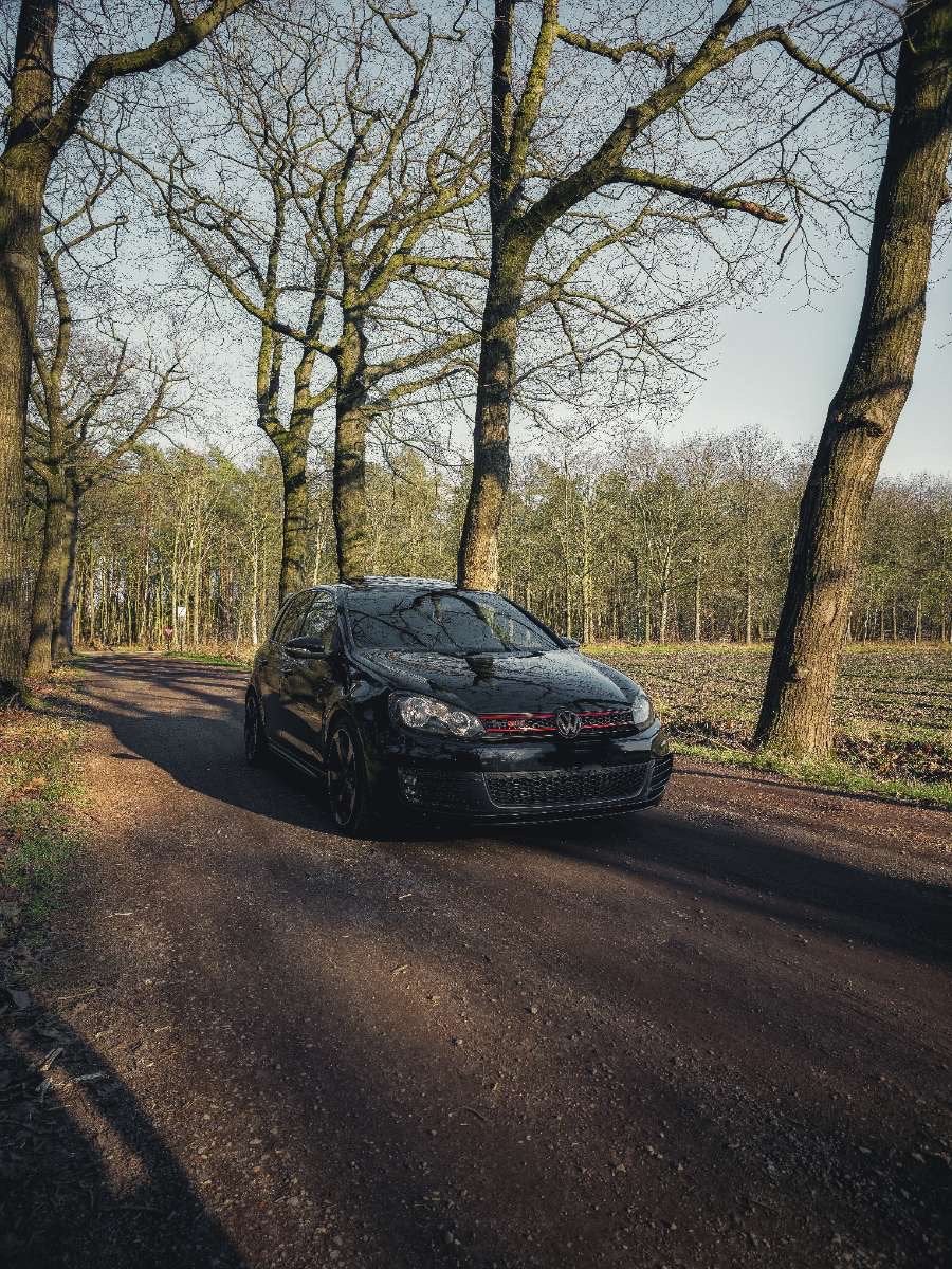 Golf 6 gti, Zwart, 4 cilinders, Leder en Stof, 5 zetels