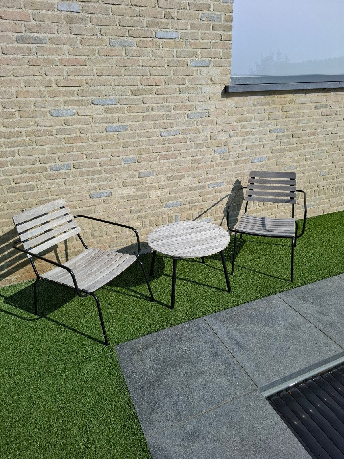 tafeltje met bijhorende stoelen, Tuin en Terras, Tuinsets en Loungesets, Zo goed als nieuw, Tuinset, Hout, Ophalen