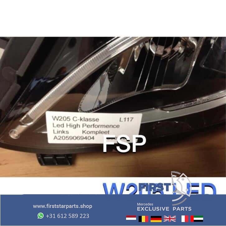 W205 C Klasse koplamp links LED High Performance Mercedes 63, Utilisé, -, -, Enlèvement ou Envoi
