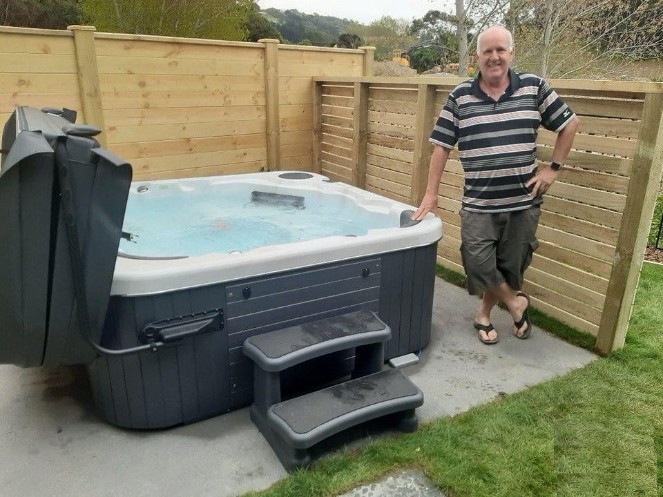 Nieuw💦promo  -45%🔥Zuinige 4 persoons jacuzzi Led cover, Tuin en Terras, Ophalen, Nieuw