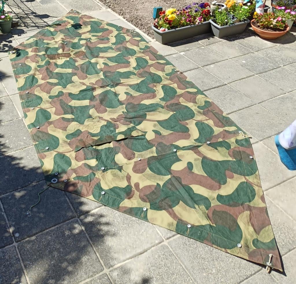 Demi-tente ABL et poncho camouflage, Collections, Enlèvement ou Envoi