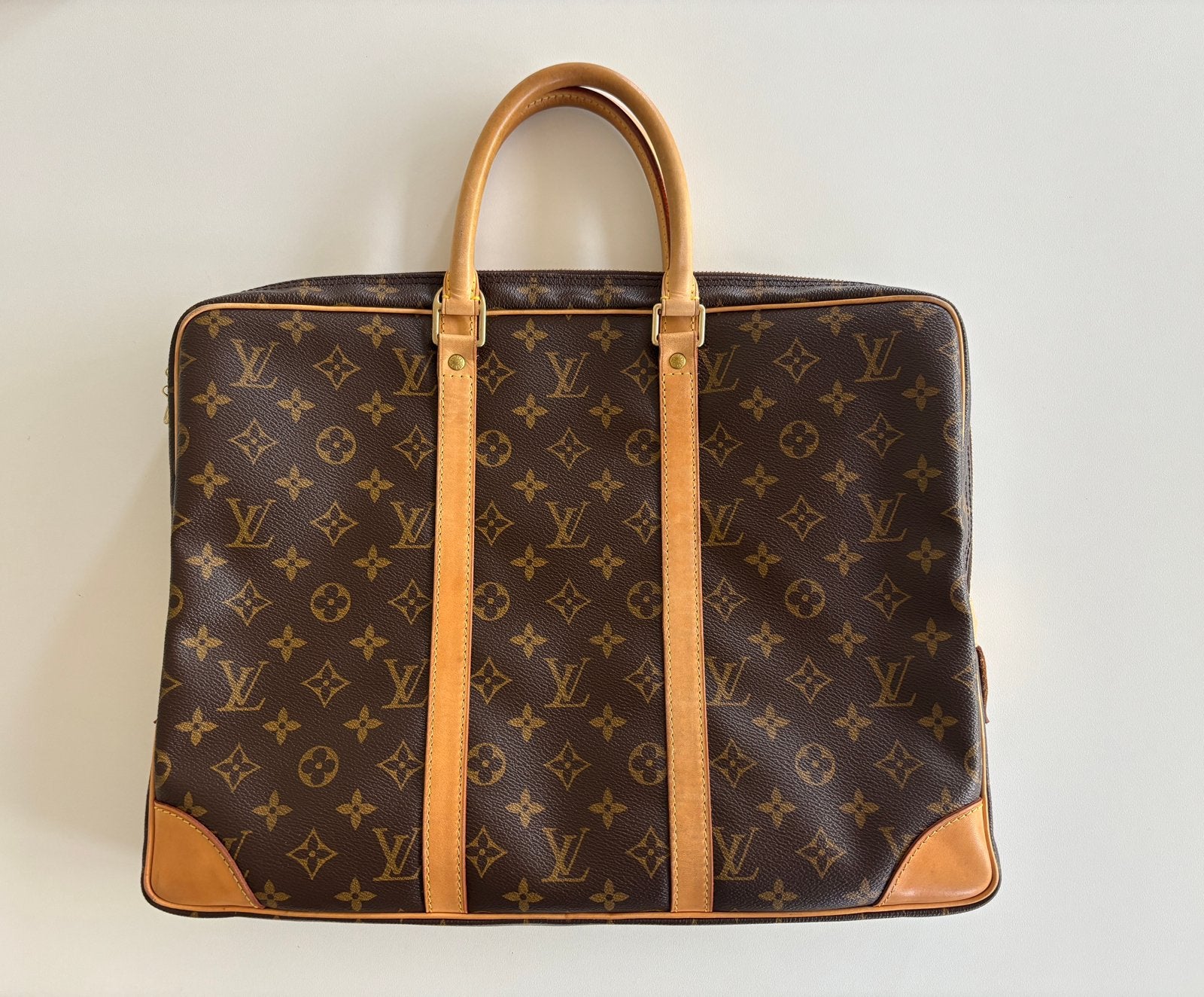 Porte-documents Louis Vuitton Monogram, Enlèvement ou Envoi, Utilisé, Brun, Autres types