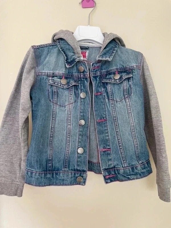 Veste en jeans, fille, 6 ans, Enfants & Bébés, Vêtements enfant | Taille 116, Enlèvement ou Envoi, Utilisé, Fille