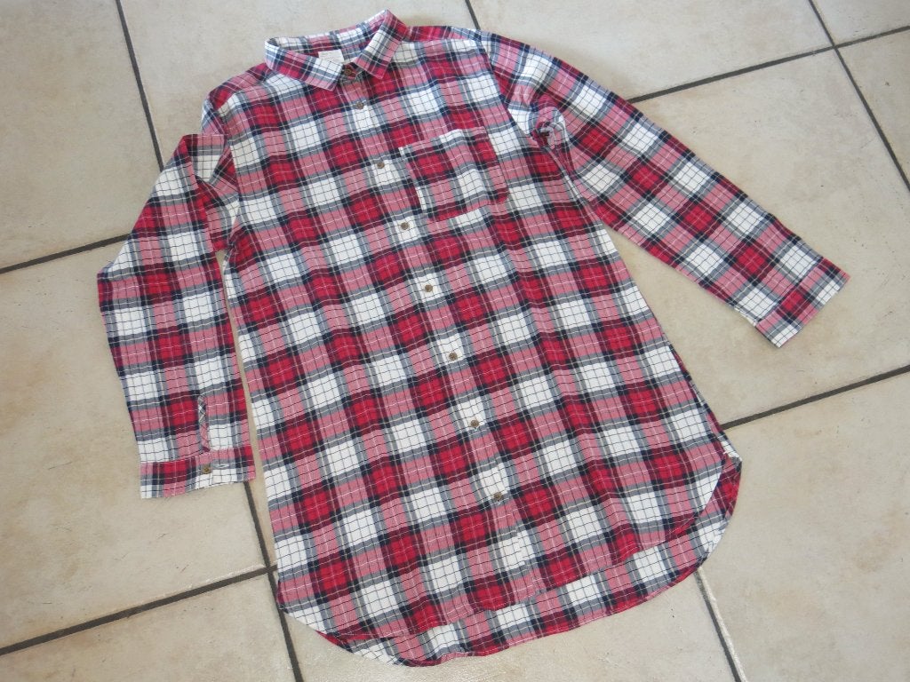 Een geruite hemdjurk, 13-14 jaar, Kinderen en Baby's, Kinderkleding | Maat 158, Ophalen, Zo goed als nieuw, Jurk of Rok