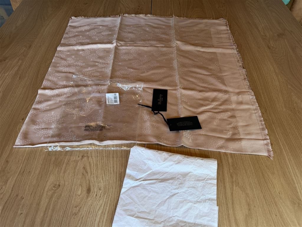 Mulberry Tree Vierkante Sjaal Zijde/Katoenmix, Kleding | Dames, Mutsen, Sjaals en Handschoenen, Ophalen of Verzenden, Zo goed als nieuw