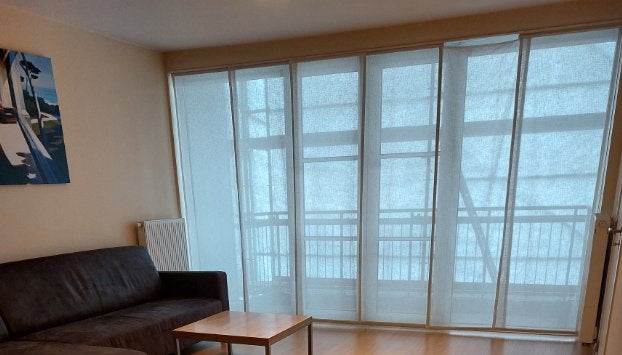 6 Japanse paneelgordijnen in linnenlook – 74 cm × 233 cm, Ophalen, 245 cm, Zo goed als nieuw, Crème