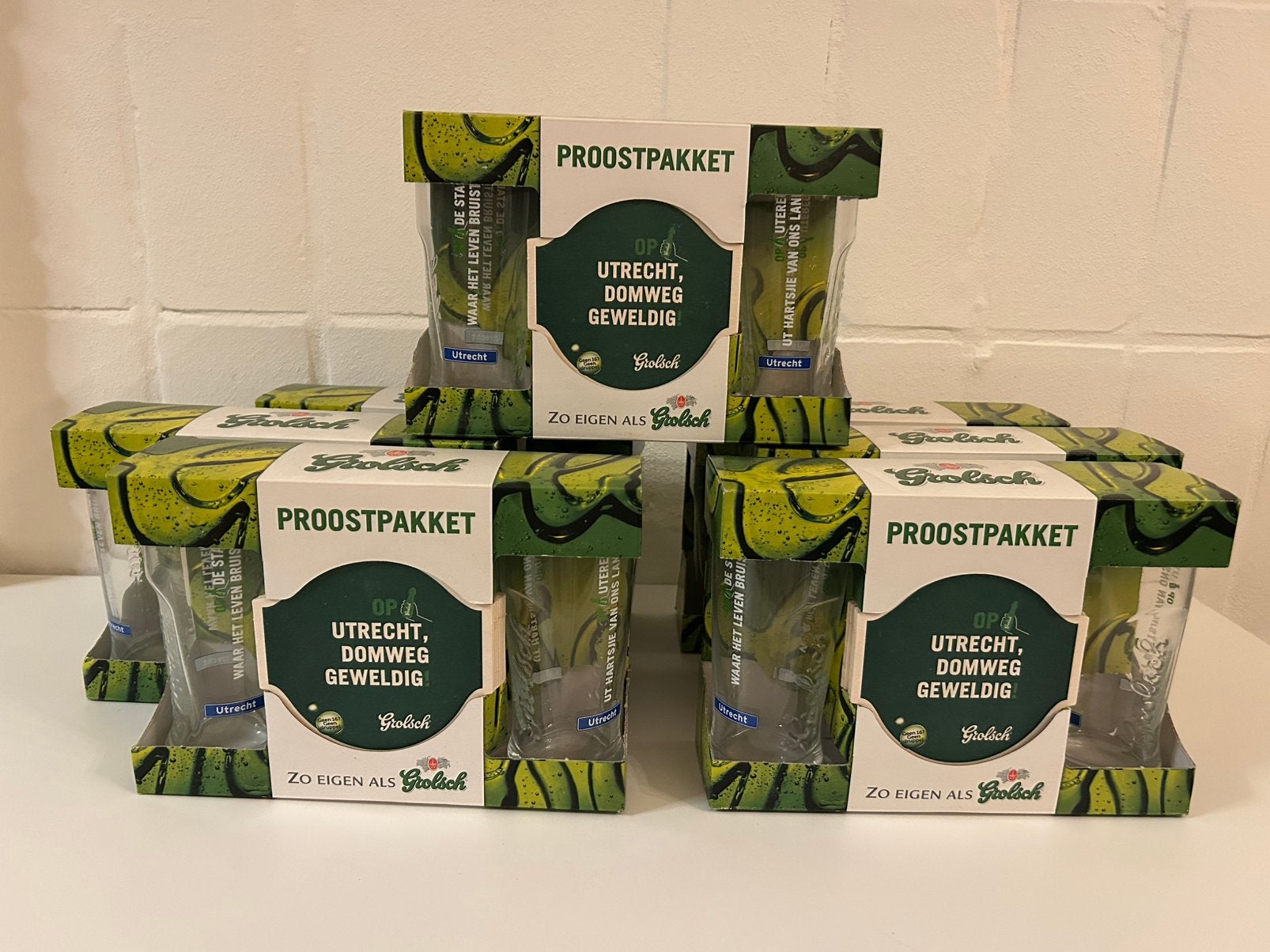 Lot de 7 cheers Grolsch à Utrecht, Enlèvement ou Envoi, Neuf, Verre ou Verres, Grolsch