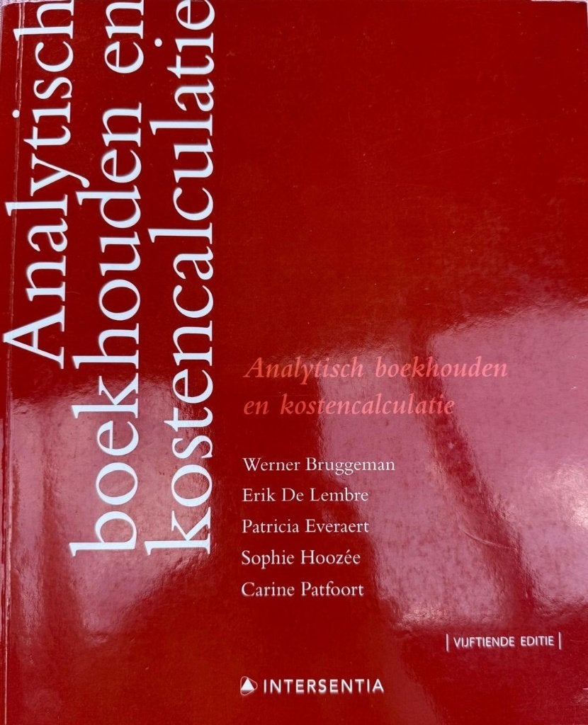 Analytisch boekhouden en kostencalculatie_vijftiende editie, Boeken, Economie, Management en Marketing, Ophalen of Verzenden, Zo goed als nieuw