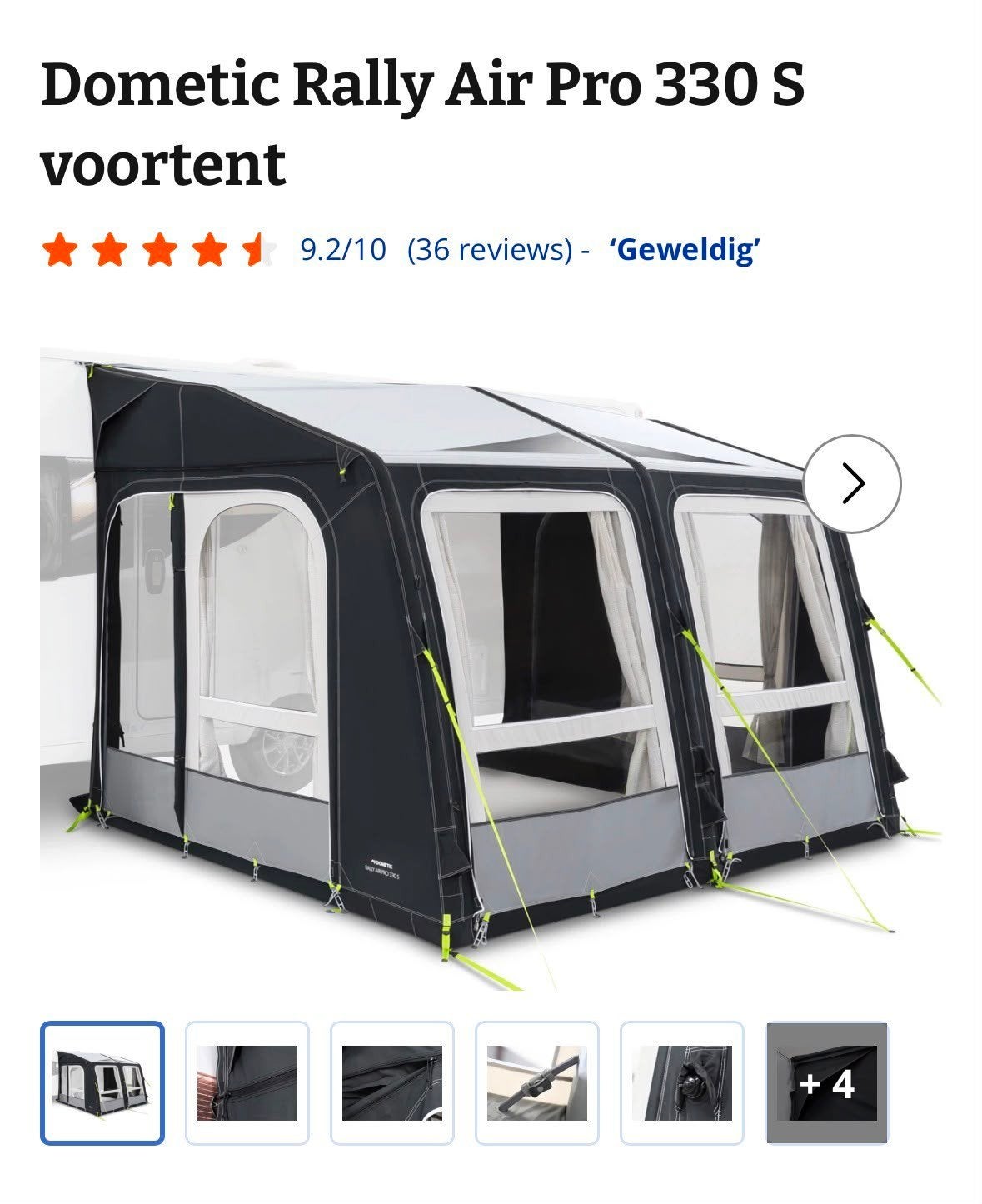 Domein Rally Air Pro 330, Ophalen, Zo goed als nieuw, Ten Cate All Season 240g/m2, Dometic