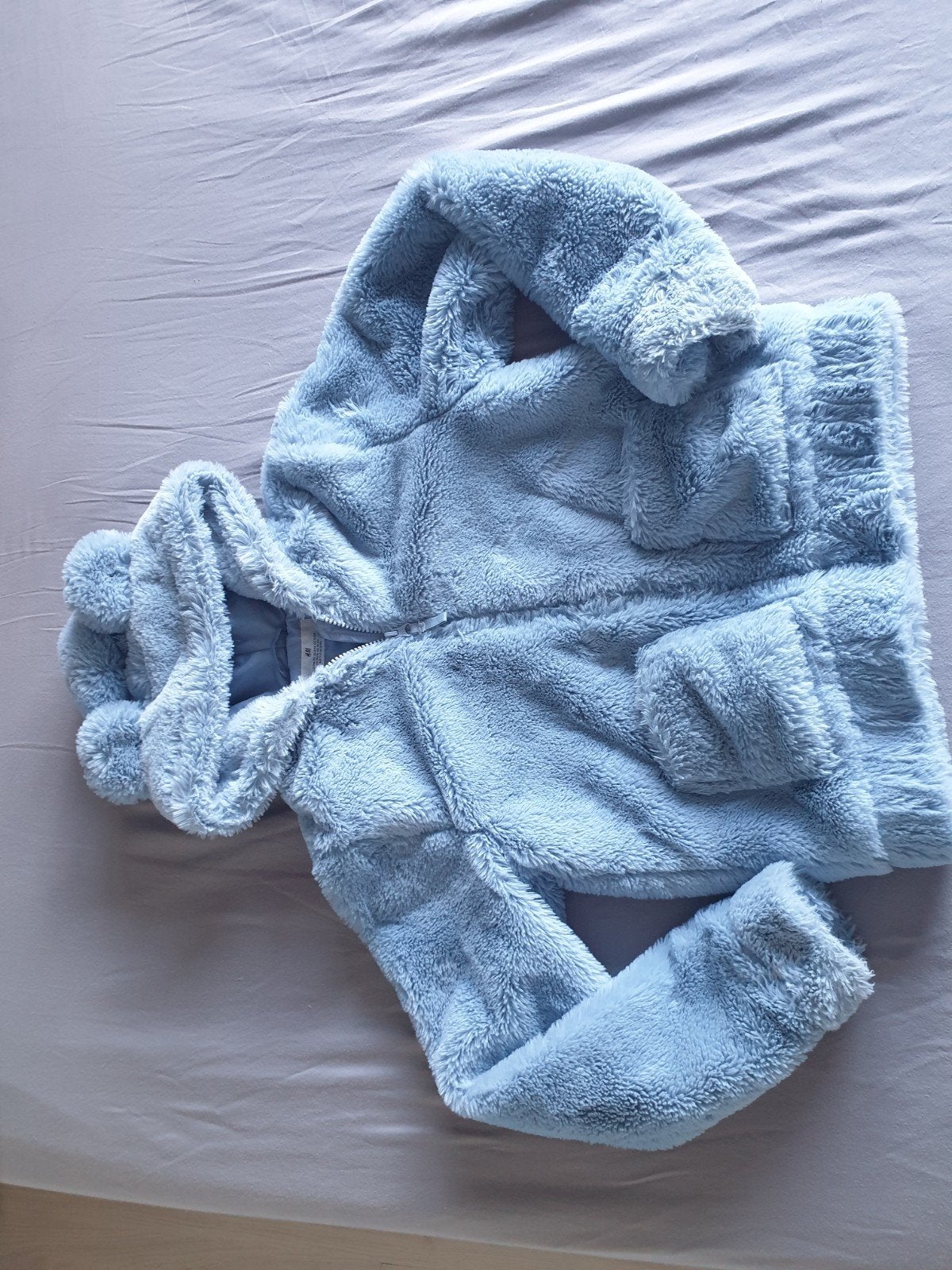 teddy jacket, lichtblauw, maat 140/152, Kinderen en Baby's, Kinderkleding | Maat 140, Ophalen, Meisje, H&M, Nieuw