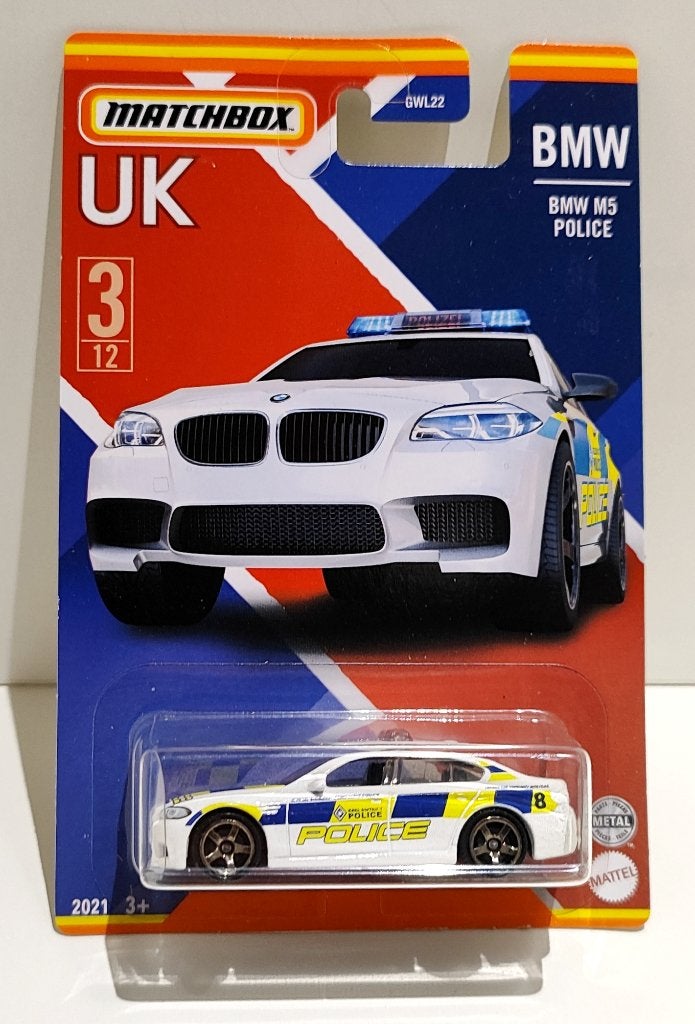 Matchbox BMW M5 Police Politie UK (2021) Long Card, Hobby en Vrije tijd, Ophalen of Verzenden