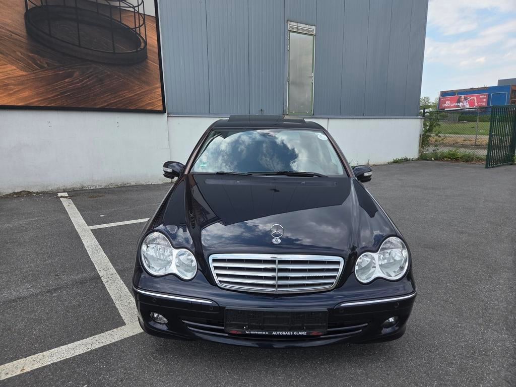 2007 Mercedes-Benz C200 Benzine-Automaat-Opendak, Auto's, 4 deurs, Stof, Zwart, 4 cilinders