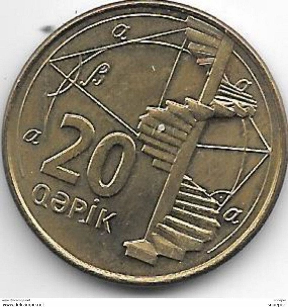 azerbaijan 20 qapik 2006 km 43 unc, Postzegels en Munten, Munten | Europa | Niet-Euromunten, Verzenden, Overige landen, Losse munt