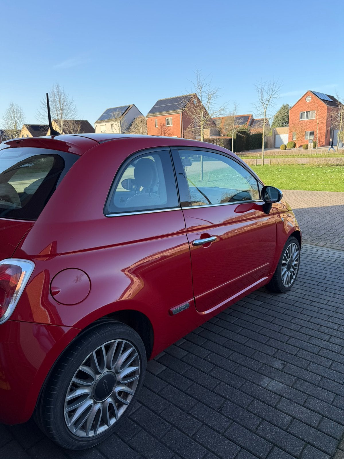 Fiat 500 ROOD, Auto's, 4 zetels, Leder en Stof, Handgeschakeld, Particulier