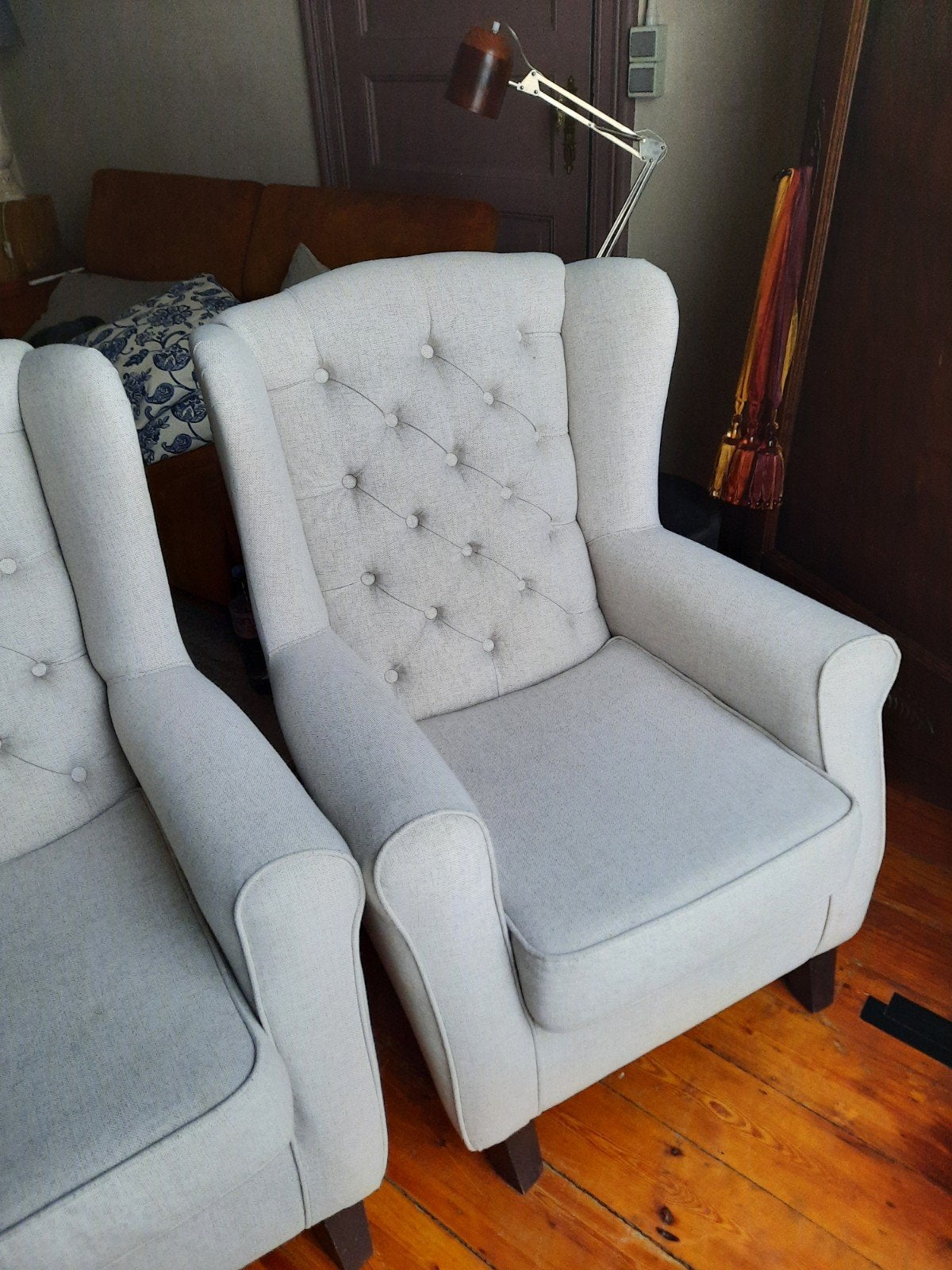 2 Zetels - oor Fauteuil - Landelijke stijl, Huis en Inrichting, Ophalen, Zo goed als nieuw