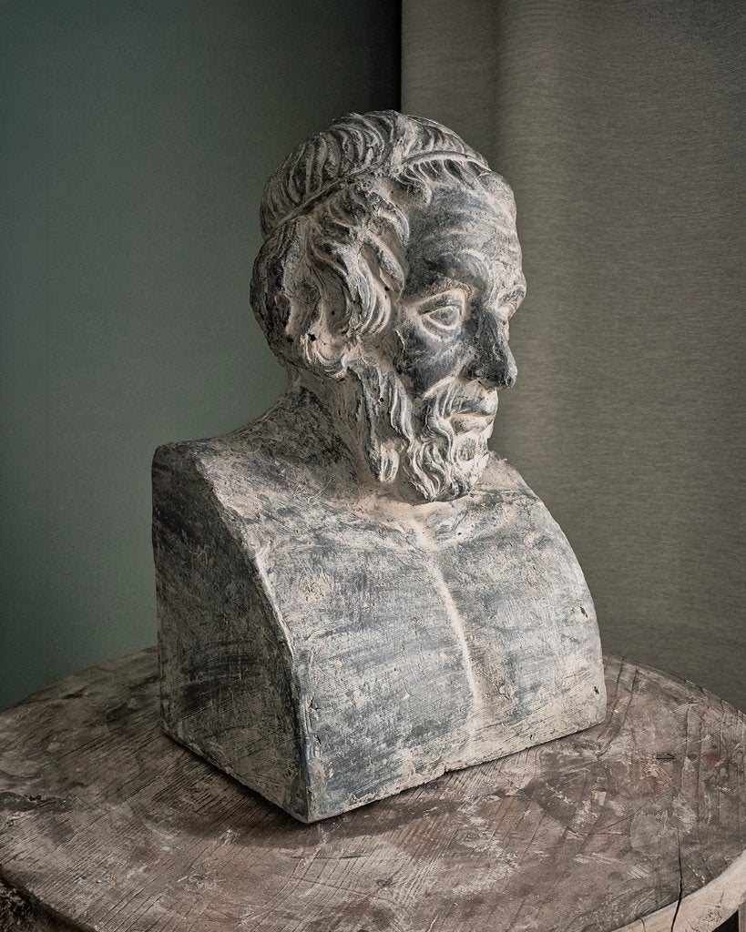 Homerus Borstbeeld Terracotta, Antiek en Kunst, Buste, Ophalen of Verzenden, 20 - 50 cm, Steen of Keramiek