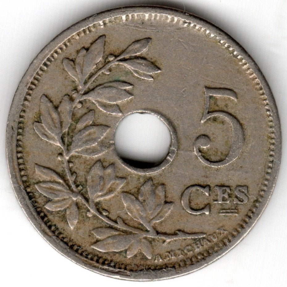 Belgique : 5 Centimes 1914 FR Morin 356 Réf 16813, Timbres & Monnaies, Enlèvement ou Envoi, Métal, Monnaie en vrac