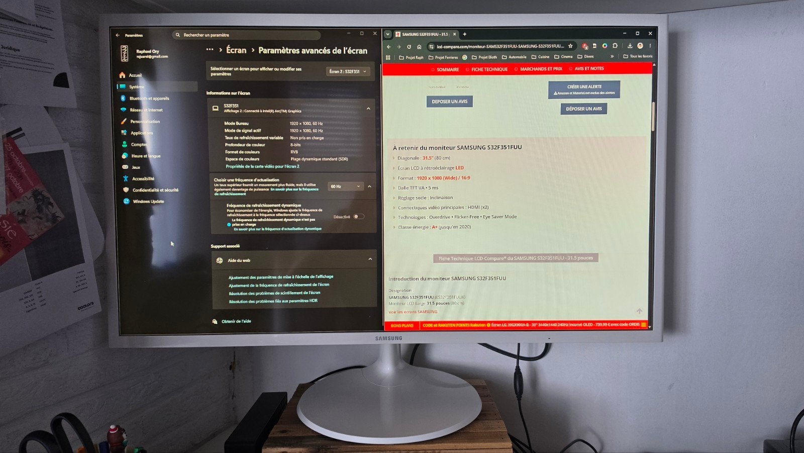 Ecran PC Samsung LS32F351FUU, Computers en Software, Monitoren, HDMI, Kantelbaar, Full HD, Zo goed als nieuw