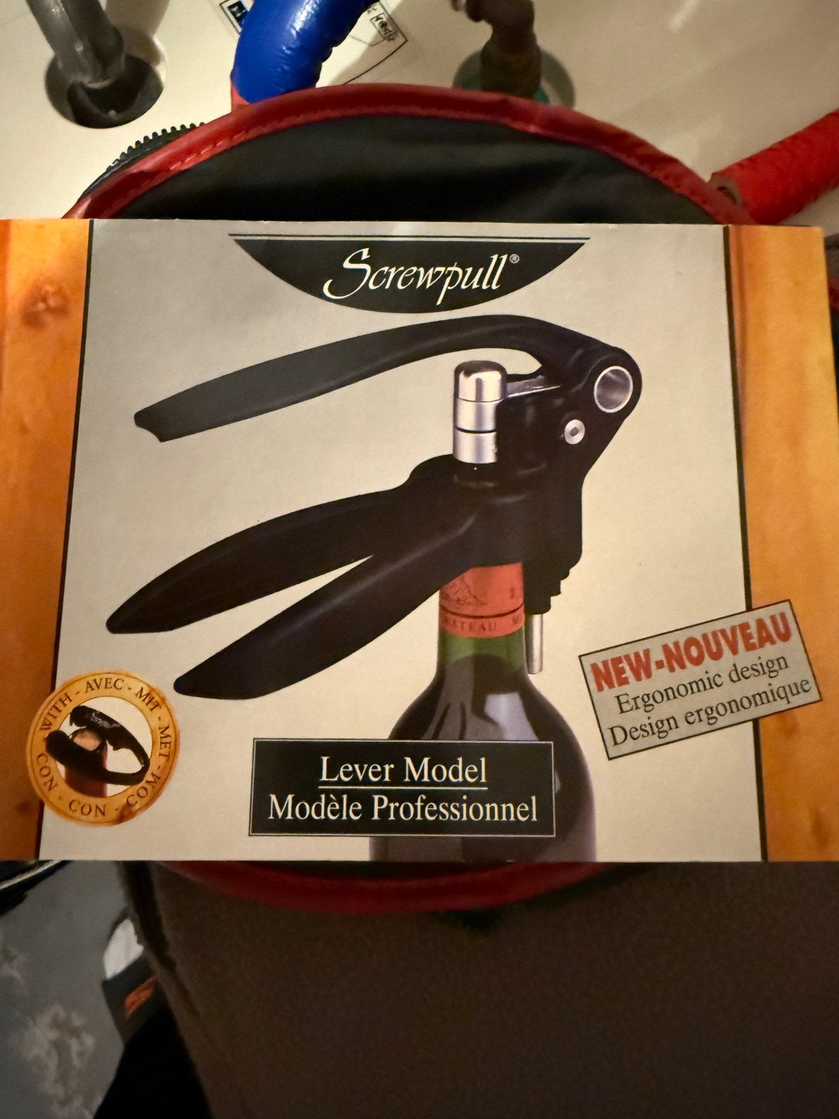 Tire-bouchon à levier et coupe-capsule pour amateur de vin, Enlèvement, Comme neuf