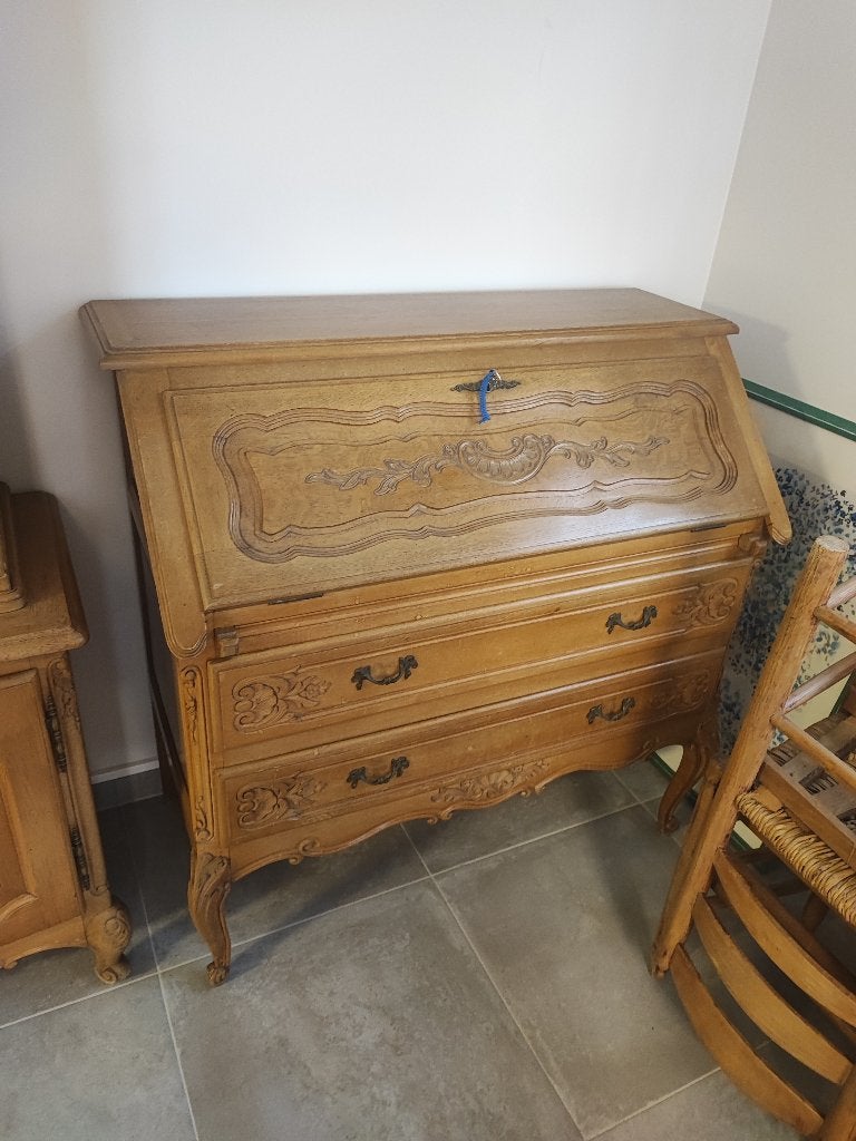 Secrétaire Louis XV bois clair, Enlèvement, Utilisé, Louis XV
